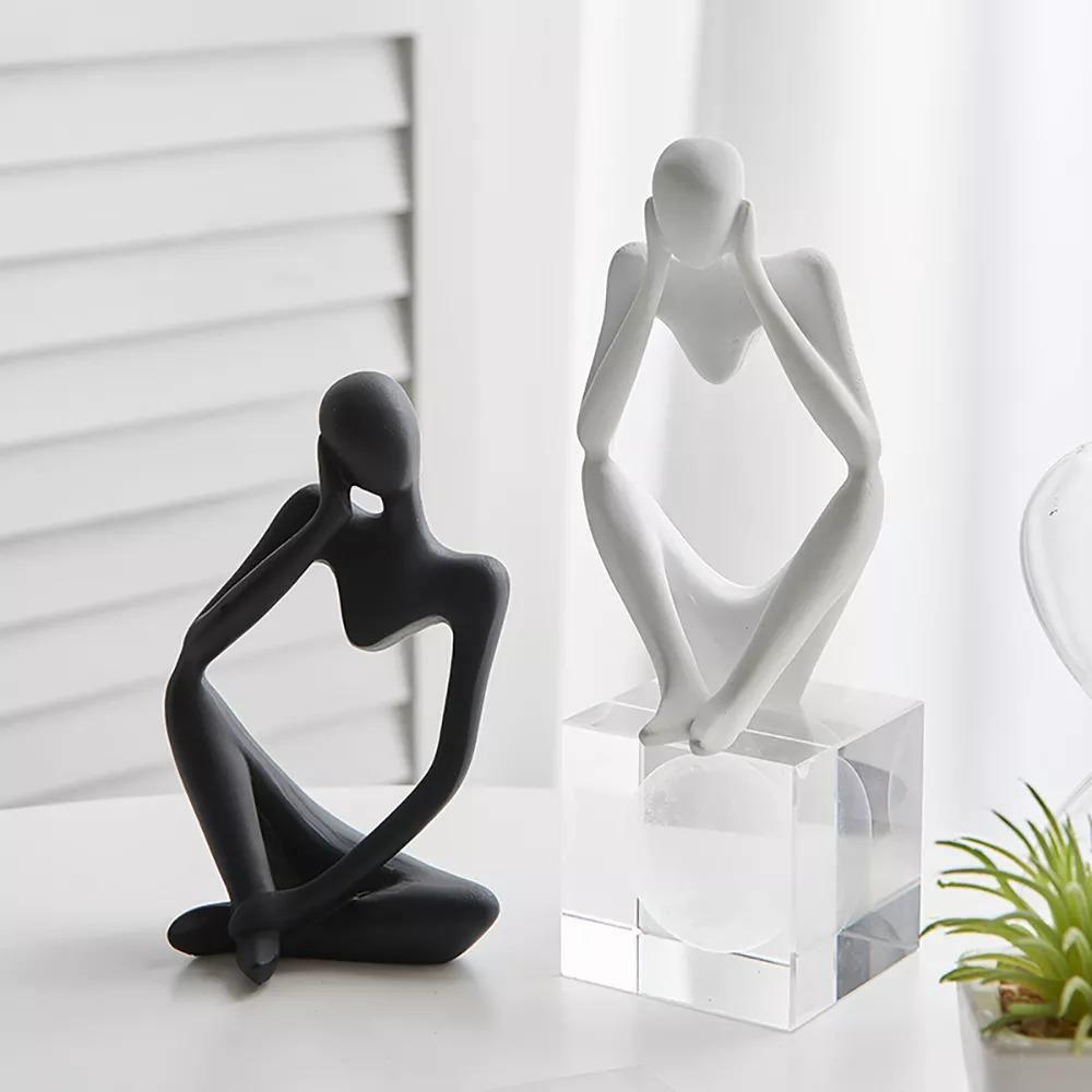 ArtMind – Sleek Minimalist Thinker Sculpture for Modern Elegance