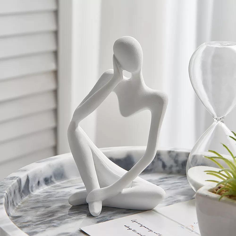 ArtMind – Sleek Minimalist Thinker Sculpture for Modern Elegance