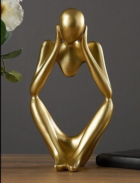 ArtMind – Sleek Minimalist Thinker Sculpture for Modern Elegance