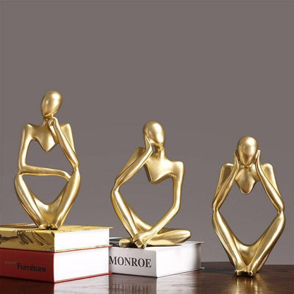 ArtMind – Sleek Minimalist Thinker Sculpture for Modern Elegance