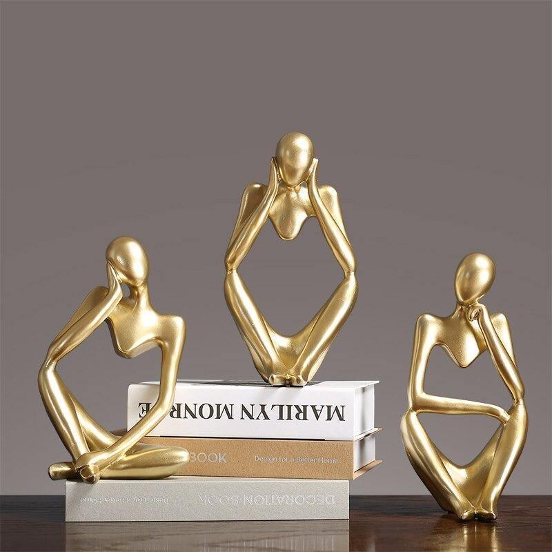 ArtMind – Sleek Minimalist Thinker Sculpture for Modern Elegance