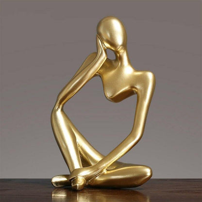 ArtMind – Sleek Minimalist Thinker Sculpture for Modern Elegance