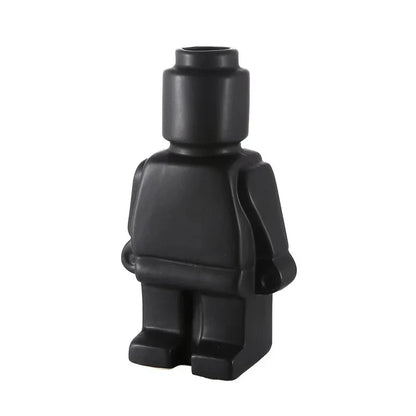 NordicCharm – Modern Ceramic Robot Vase for a Playful Accent