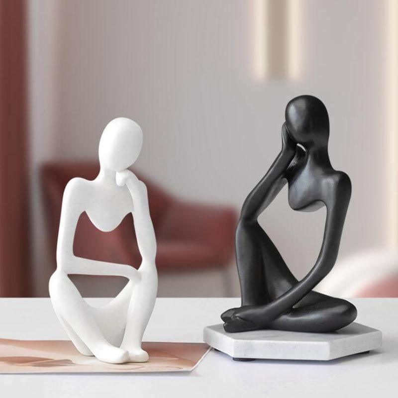 ArtMind – Sleek Minimalist Thinker Sculpture for Modern Elegance
