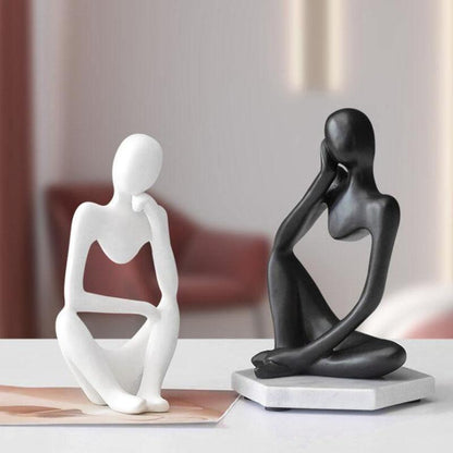 ArtMind – Sleek Minimalist Thinker Sculpture for Modern Elegance