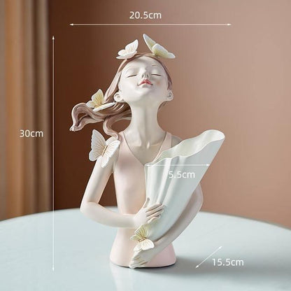 FloraGrace – Enchanting Woodland Sculpture with Butterflies and Flowers