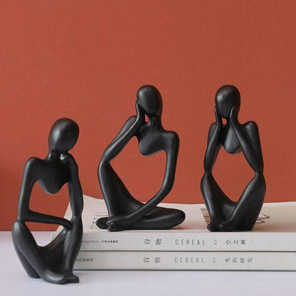 ArtMind – Sleek Minimalist Thinker Sculpture for Modern Elegance