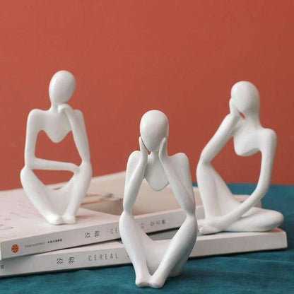 ArtMind – Sleek Minimalist Thinker Sculpture for Modern Elegance