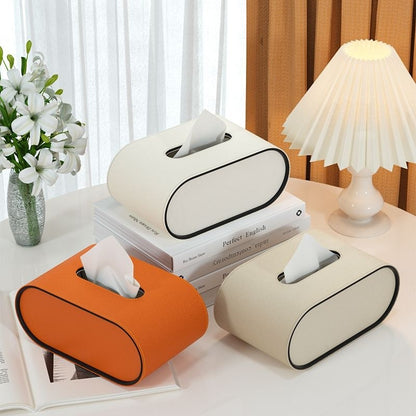 EliteLuxe Leather Tissue Box - Timeless Elegance, Modern Sophistication