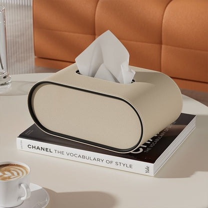 EliteLuxe Leather Tissue Box - Timeless Elegance, Modern Sophistication